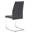 thumbnail image 5 of Modern PU leather Dining Chairs Accent Chair Side Chair with Metal Legs, Set of 2, Black, 5 of 9
