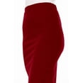 thumbnail image 5 of Moa Collection Women's Elastic High Waist Stretch Comfy Office Work Wear Solid Midi Skirt S-3XL, 5 of 5