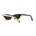 thumbnail image 2 of Full Rhinestone Iced Narrow Cat Eye Diva Sunglasses Tortoise Brown, 2 of 4