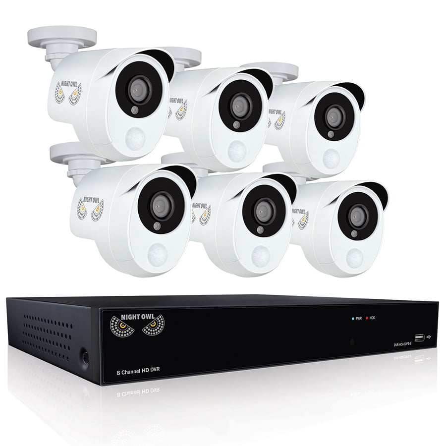 Night Owl's 8 Channel Smart Detection Security System with 6 x 1080p