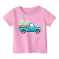 thumbnail image 5 of Shadoumai Girls Casual Short Sleeve Graphic Tee Top with Easter Print for Outdoor Play and Daily Fashion, 5 of 6