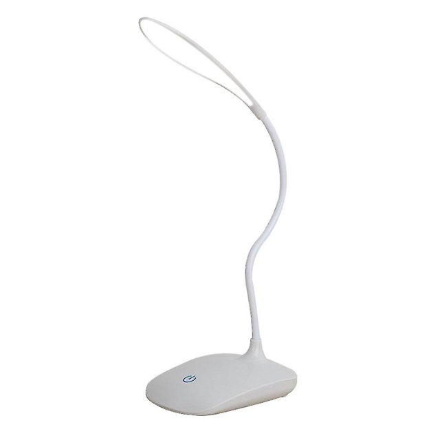 Lámpara De Escritorio Led Con Cuello De Cisne Flexible Brillo De 3 Niveles, Control Táctil De Lámpara De Mesa Con Pilas, Lámpara Portátil Compacta Para Dormitorio, Estudio, Oficina