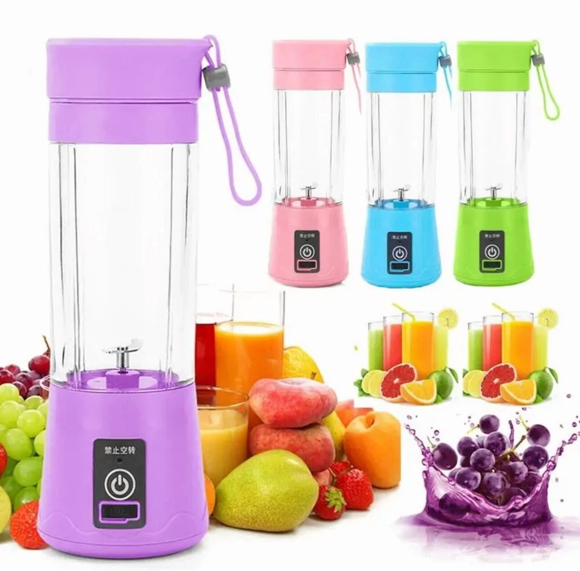 Black Portable Blender Juicer Cup Usb Rechargeable Smoothies Mixer Fruit Machine