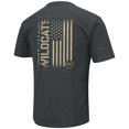 thumbnail image 3 of Men's Colosseum Heathered Black Arizona Wildcats OHT Military Appreciation Flag 2.0 T-Shirt, 3 of 4