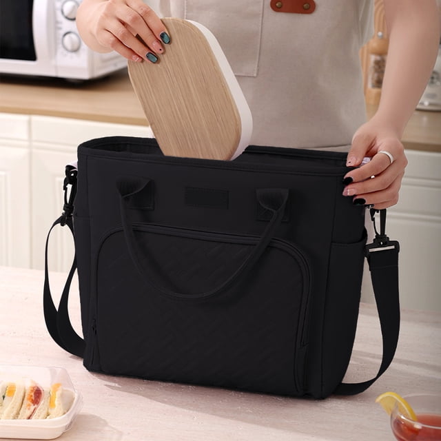 Bolsas de almuerzo térmicas con correas para los hombros para mujeres/hombres, lonchera reutilizable a prueba de fugas, bolsa térmica para el trabajo, la escuela, el picnic, la playa, bolsas de almace