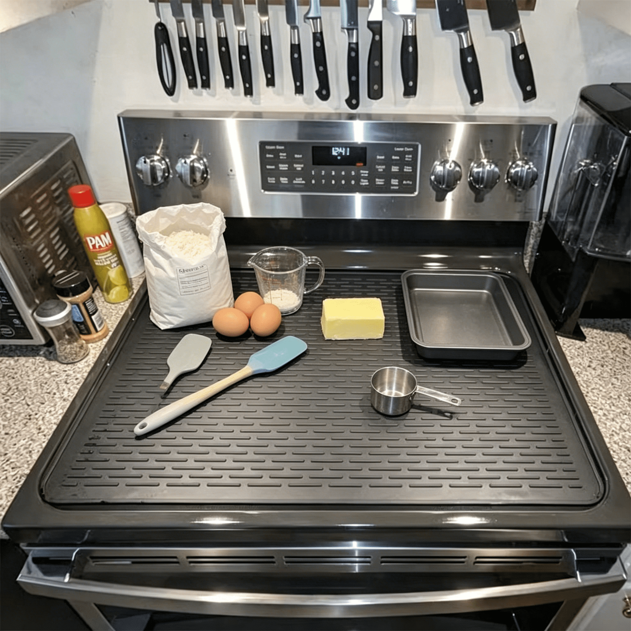 XIBUFE 2026 New Stove Top Cover for Electric Stove Extra Large Silicone Stove Burner Covers Heat Resistant Stove Cover for Glass Cooktop and Ceramic Stove for Kitchen Home Restaurant
