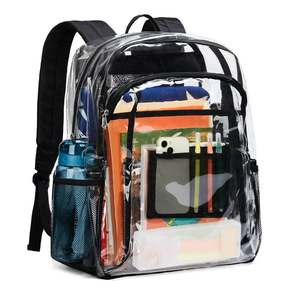 Mochila transparente Vorspack Heavy Duty extra grande negra