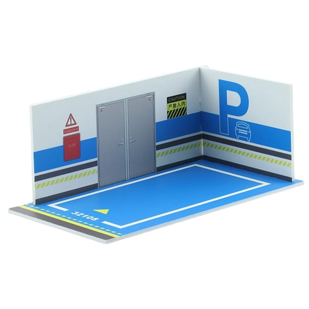 Modelo de estacionamiento de automóviles Sunnimix garaje subterráneo 1/32 Modelo de automóvil 32108 Azul mini estacionamiento