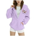 thumbnail image 2 of Sudadera deportiva informal con estampado degradado para niños y niñas, cuello redondo, manga larga, poliéster, 2 of 6
