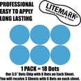 thumbnail image 3 of LiteMark 3.5 Inch Baby Blue Vinyl Removable Dot Classroom Floors & Walls Decals - Pack of 18, 3 of 7