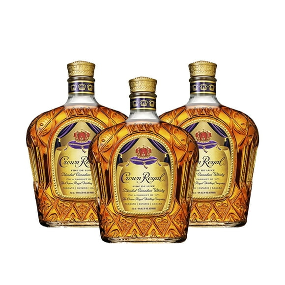Pack De 3 Whisky Crown Royal 750Ml