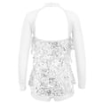 thumbnail image 4 of renvena Kids Girls Sequins Hip-Hop Jazz Latin Dance Unitard Ballet Leotard Dress Costume, 4 of 7