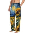 thumbnail image 6 of Rateoe Starry Sky Sunflower Pattern Men’s Ultra-Soft Comfy Pajama Lounge Pants Sleepwear,Comfortable Lounge Wear,lightweight Pajamas, Casual Home Wear-Medium, 6 of 6