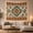 Aztec Medallion, variant on Symmetrical Southwestern Diamond Art on Cream Background, Majestic Boho for Native Art Lovers, Geometric Star Decor, Housewarming Gift, Tapestry Wall Hanging for Bedroom and Living Room