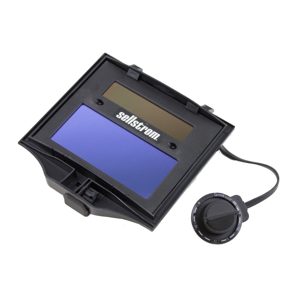 Sellstrom Welding Helmet - Auto Darkening - Nylon - 3.54" x 1.57" Viewing Area - Shade 4/9-13 Variable ADF - Ratcheting Headgear - Black - Advantage Series