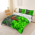 thumbnail image 3 of Castle Fairy Pixelated Miners Letter L Duvet Cover Set for Kids,Abstract Gaming Blocks Bedding Full,3-Piece,No Comforter, 3 of 6
