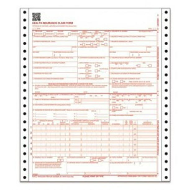 Adams Business Forms CMS1500CV CMS Formulaire de Réclamation d'Assurance Maladie&44; 9,5 x 11 Po.