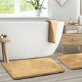 thumbnail image 4 of Nestl Set of 2 Absorbent Memory Foam Bath Mat Set Bathroom Rugs, Gold, Large 20"x32", 4 of 8