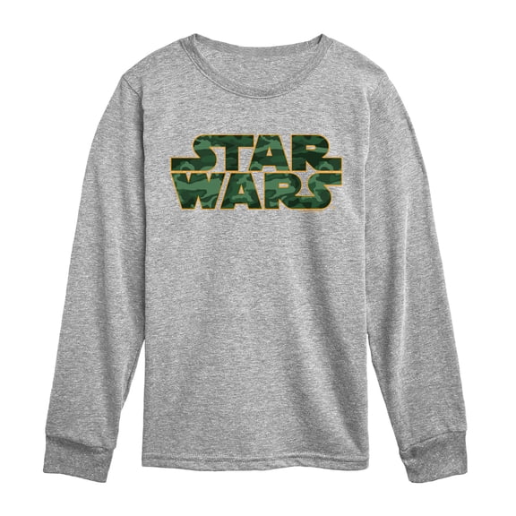 Star Wars - Camo Logo - Youth Boys Long Sleeve Graphic T-Shirt