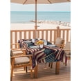 thumbnail image 2 of 54x80 Inch Outdoor Tablecloth with Umbrella Hole Zipper Rectangle Independence Day Rectangular Tablecloths Waterproof Red Blue USA Flag Retro Patriotic Stars Stripes Patio Table Cover for Picnic, 2 of 8
