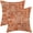 Burnt Orange, variant on Green Boho Pillow Covers 20x20 Set of 2, Carpet Rug Design Decorative Boho Throw Pillows Linen Farmhouse Bohemian Cushion Pillow Covers for Sofa Couch Outdoor Decor