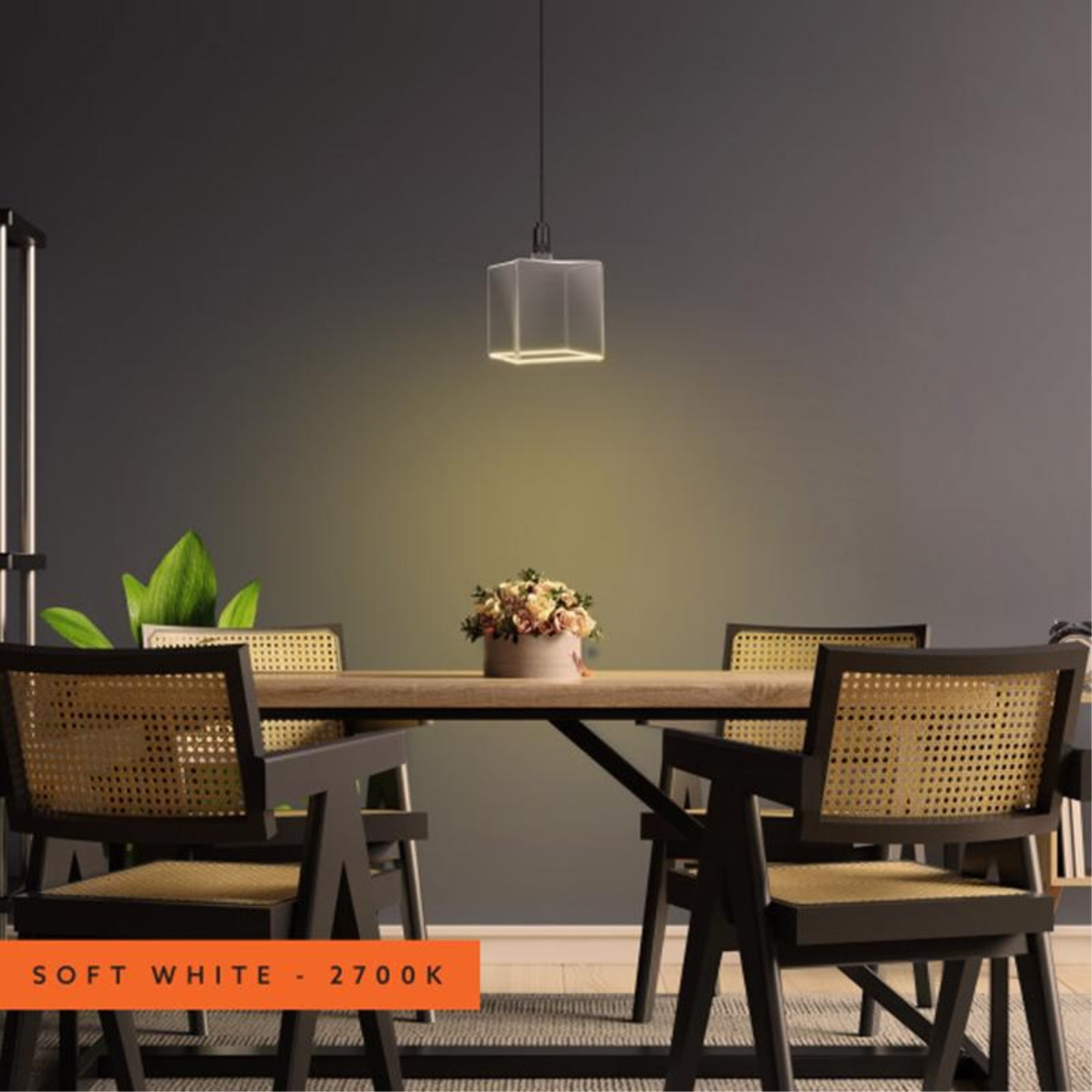 Feit Electric 3014581 40W Equivalence Square E26 Medium Filament LED Bulb, Soft White