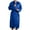 Blue, variant on cllios Mens Pajamas Stain Silk Spa Bathrobe Lightweight Long Sleeve Kimono Robes Confy Knee Length Loungewear Sleepwear