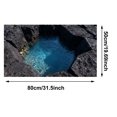 thumbnail image 3 of TIELUTT Front Door Mat with A Brick Patterned Bottom 3D Trap Carpet For the Living Room and Throw Blanket with Pom Poms Fuzzy Area Rug for Bedroom Rugs Living Room Well Dressed Home Blanket Large Bed, 3 of 7