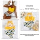 thumbnail image 5 of Traje de baño para mujer, cintura alta, sin espalda, traje de baño de 2 piezas, bikini con cuello halter y bragas estampadas, traje de baño para mujer, flores amarillas XL, 5 of 6