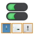 thumbnail image 1 of WASHWEPE 2Set Museum Toilet Not Disturb Sign Black Glass For General Users, 1 of 8