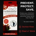 thumbnail image 2 of TipNot Furniture Anchor, No-Tools-Required Furniture Wall Anchor to Protect Valuables and Keep Your Home Childproof and Babyproof, Holds Up to 300 Pounds, 2-Pack, 2 of 8