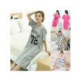 thumbnail image 3 of Topumt New Women Silk Satin Loose Pajamas Short Sleeve Pajamas Nightwear Home Wear, 3 of 3