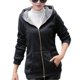 thumbnail image 1 of Women Winter Sweatshirt Thick Fleece Lined Hooded Jacket with Pocket Zipper, 1 of 5