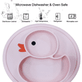 thumbnail image 3 of Platos de silicona divididos para bebés pequeños, platos de succión antideslizantes portátiles para niños, bebés y niños, sin BPA, 3 of 5