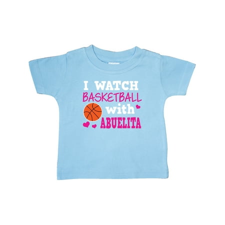 

Inktastic I Watch Basketball with Abuelita Gift Baby Girl T-Shirt