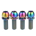 thumbnail image 1 of Wanyifa Titanium Bolts M6x18 20mm Allen Hex Round Head Screws with Washers for Bicycle Brake Calipers,M6x20 mm,Rainbow,4 Pcs, 1 of 7