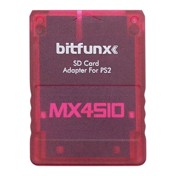 Para PS2 MX4SIO SIO2SD Adaptador Lector Tarjeta Memoria Digital (rojo Claro)