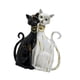 thumbnail image 4 of Figuras de pareja de gatos, esculturas de gatos, centros de mesa, estatuas modernas de animales en blanco y negro, 4 of 9