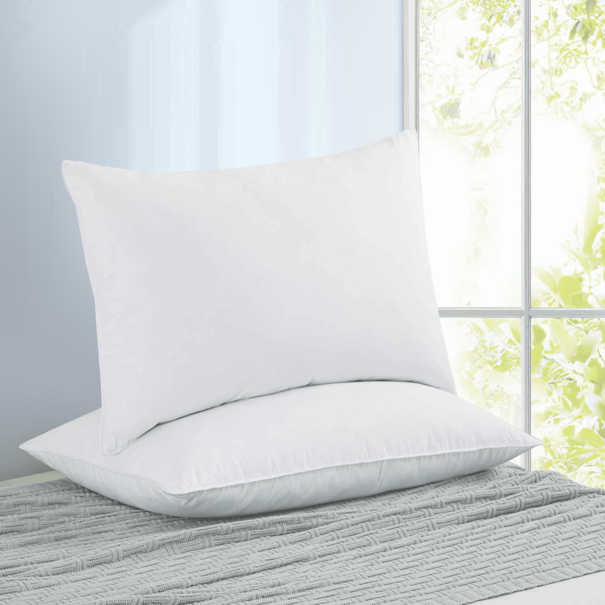 New Duck & Down Pillows Extra Filled Hotel Quality Pillow Feather 85% Down 15% 