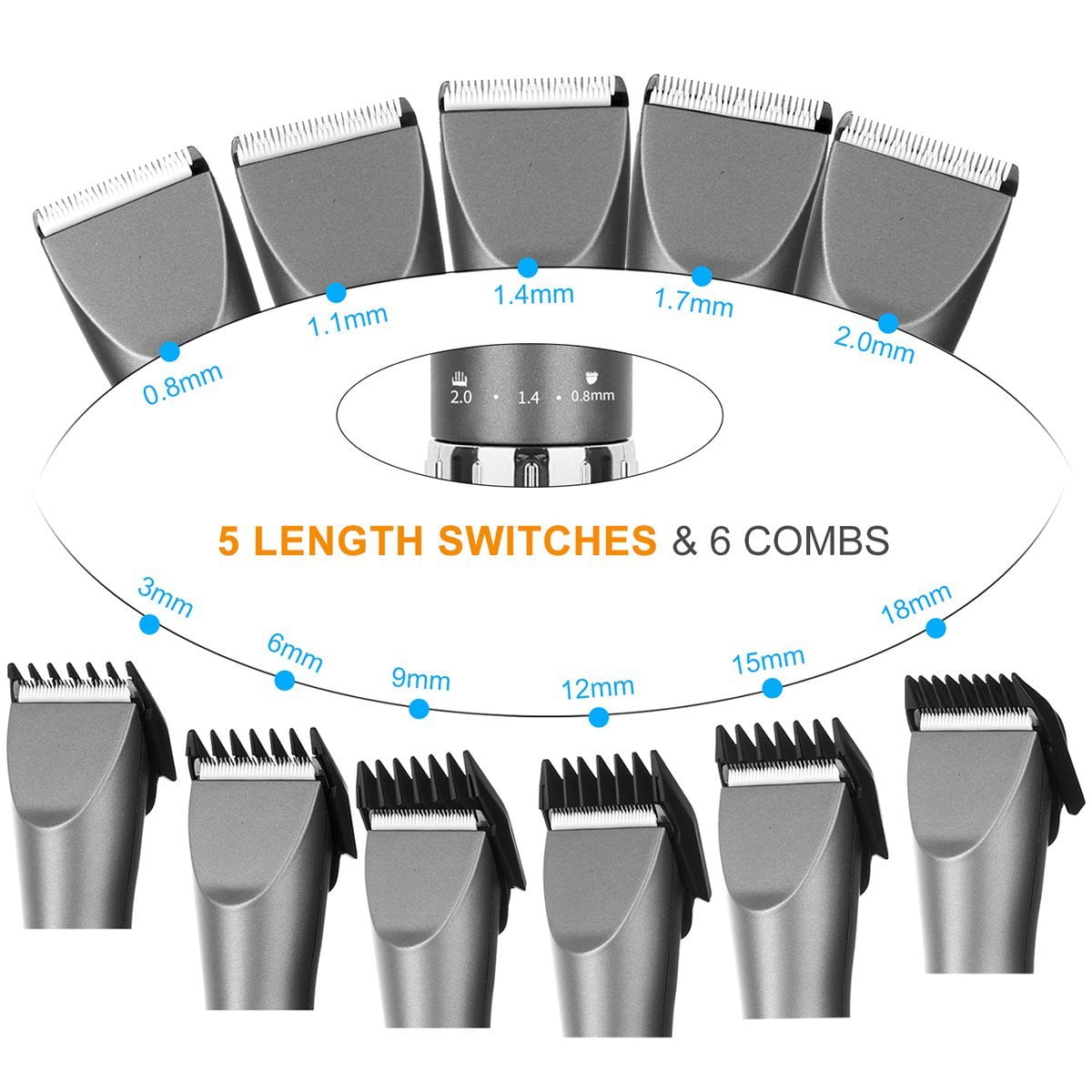 sminiker professional cordless haircut kit clippers for men rechargeable hair