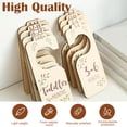 thumbnail image 5 of Boho-Inspired Wooden Baby Closet Dividers, Newborn to 24 Months, Durable Basswood Baby Wardrobe Organizer, Green Leaves Design, 8 Pieces, 5 of 7