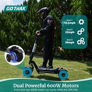 GOTRAX Atlas Adult Electric Scooter with 10 Pneumatic Tire , 30mph & 38 mile Range, Dual 600 W, 330lbs Max Load, Foldable &Portable, Black