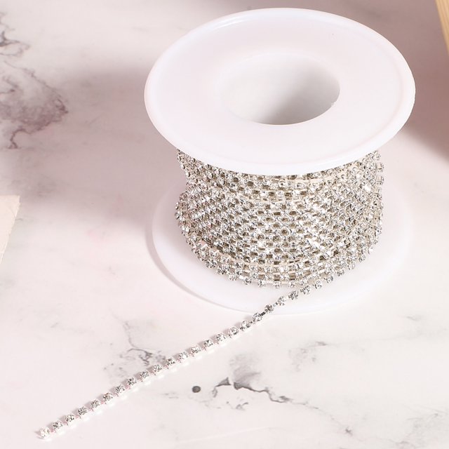 1 Roll 10 Yards Rhinestone For Sewing Craft DIY Mobile Phone Shell Clothing Ornament Decoration Supplies