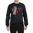 thumbnail image 2 of Wild Bobby, Baseball Fingerprint It's In My DNA, Sports, Unisex Crewneck Graphic Sweatshirt, Black, Small, 2 of 5