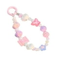 thumbnail image 3 of Milageto Beaded Key Bracelet Creative Hanging Ornament Car Keychain Holder Girls Kids Pink Purple, 3 of 8