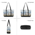 thumbnail image 6 of FORMRS Canvas Laptop Tote Bag for Women with 15.6" Computer Compartments Shoulder Handbag, Winter Village, 6 of 7