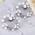 thumbnail image 3 of Uxcell 2pcs Rhinestone Shoe Clips Shoes Round Shape Decoration Accessories for Women, White, 3 of 4
