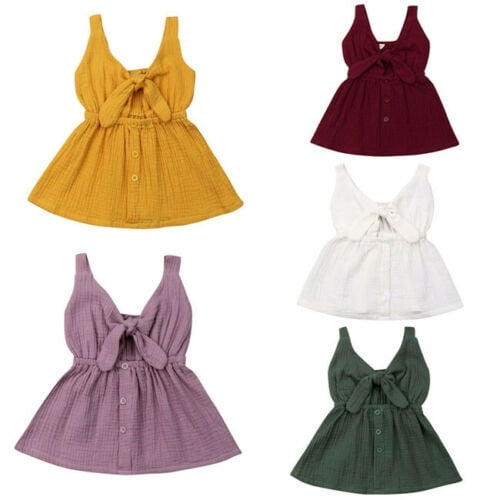 Colorful TM Summer Toddler Infant Baby Girls Dress Stars Elephant Print Sleeveless Dresses for 0-3 T
