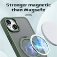 thumbnail image 6 of Magnetic Phone Case for iPhone 15 Plus Case, Phone Case with Magsafe Invisible Stand Kickstand Ring Holder Slim Thin Shockproof Anti-fall Translucent Bumper Women Men Cover Case,Green, 6 of 7