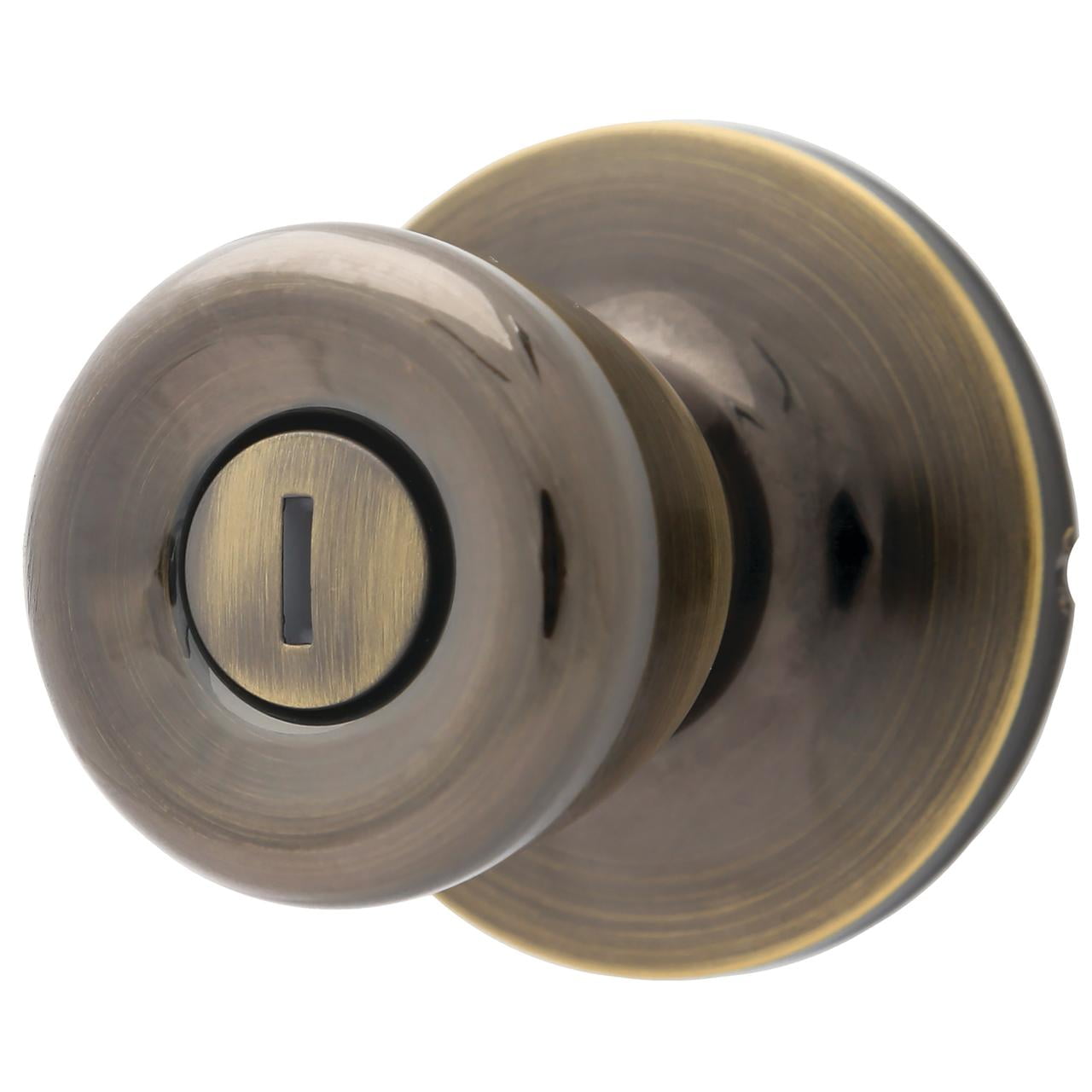 Lokhaus Privacy Tulip Doorknob Antique Brass 2 Count